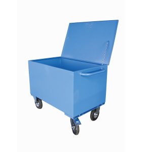 Carucior tip container placat cu tabla cu capac