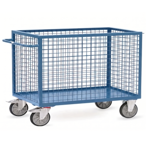 Carucior placat cu plasa de sarma 4 pereti - Platforma metal